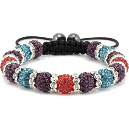 New arrival muilti colour hot micro pave CZ Disco Ball Beads Bracelet rt33 Gift jewelry Discount crystal
