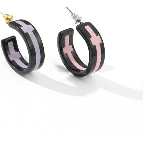 A pair Takashi Mitani Tokyo Avenger Anime Character Geometric Cross Earring Fashion Simple Style Jewelry Cosplay Accessorie Gift