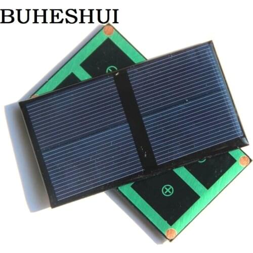 BUHESHUI Mini 0.5W 1V Solar Panel Polycrystalline Solar Cell Solar Module Toy For LED Light Batteyr Stduy 80*45*3MM 10pcs Epoxy
