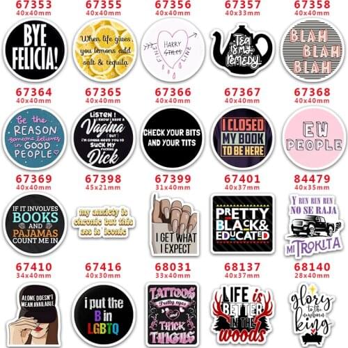 DIY Craft Supplies Sewing Accessories Cartoon Printed Planar Resins Mold 10 Pieces. PR-67353