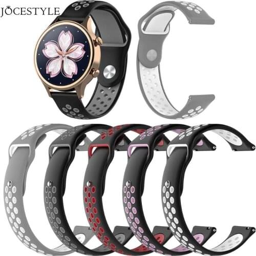 New Breathable Silicone Sports Band Watchband Bracelet Wrist Strap for Ticwatch C2 18mm Rubber Strap Bands Dropshipping