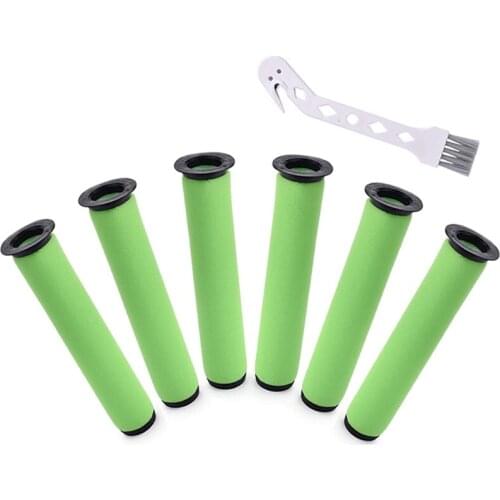 SANQ 6 Packs Replacement Filters With Clean Brush For Gtech Airram MK2 K9 Cordless Vacuum Cleaner Spare Parts