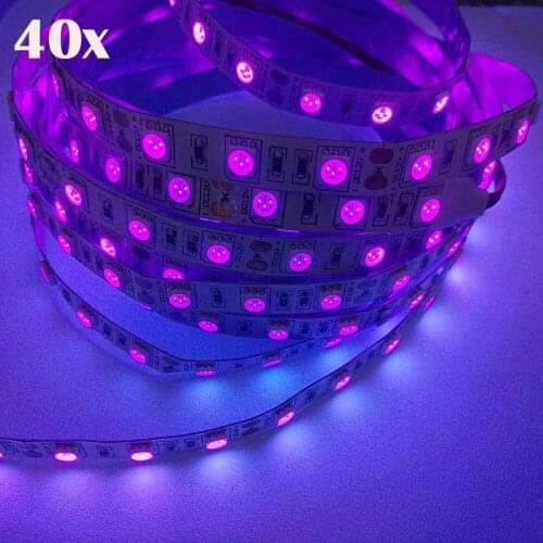 FREE DHL 200M Korea Chip 395nm UV Ultraviolet Black Light 300LED Non Waterproof DC12V 5050 LED Strip Light,3 Years Warranty