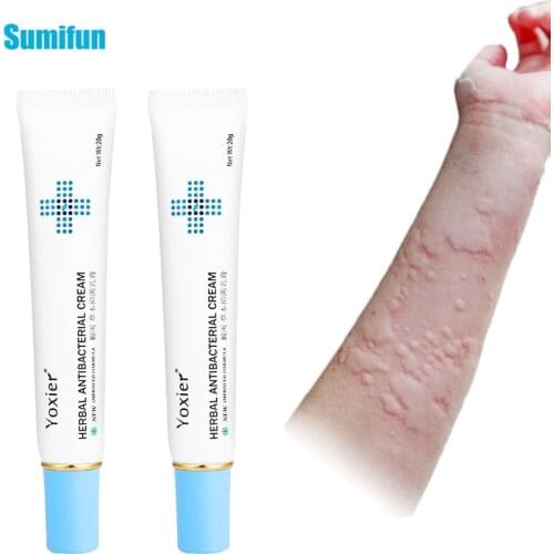 Yoxier Herbal Antibacterial Cream Psoriasis Cream Anti-itch Relief Eczema Skin Rash Urticaria Desquamation Treatment 20g
