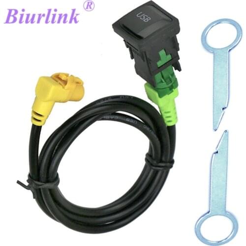 Biurlink USB Audio Switch Cable Harness RCD510 RNS315 For Volkswagen Golf MK6 Passat Polo