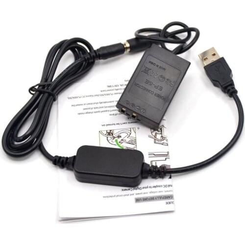 Power Bank 5V USB cable adapter + EP-5E ENEL22 EN-EL22 dummy battery DC coupler grip for Nikon 1 J4 S2 1J4 1S2
