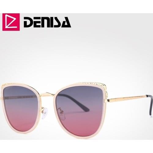 DENISA Cateye Sunglasses Women Polarized Retro Sunglasses 2019 Driving Glasses Sun Luxury Summer Glasses Vintage Uv400 G29923