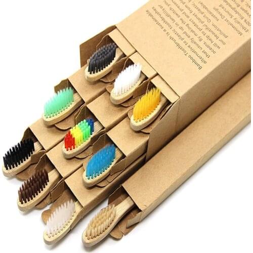 5/10Pcs Eco Friendly Toothbrush Bamboo Resuable Toothbrushes Portable Adult Wooden Soft Tooth Brush For Home Travel Hotel Use