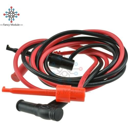 1Pair For Multimeter Test Equipment Banana Plug To Test Hook Clip Probe Cable Connector