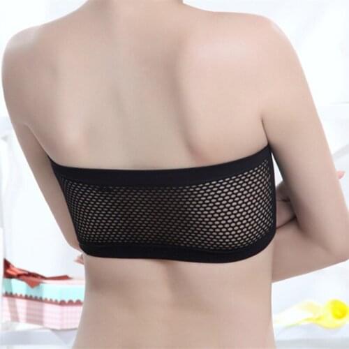 DENNYLITER 1 PC Fashion Bra Women Strapless Tube Tops Ladies Girls Summer Brassiere Strapless Bra Solid Tanks Prevent Exposure