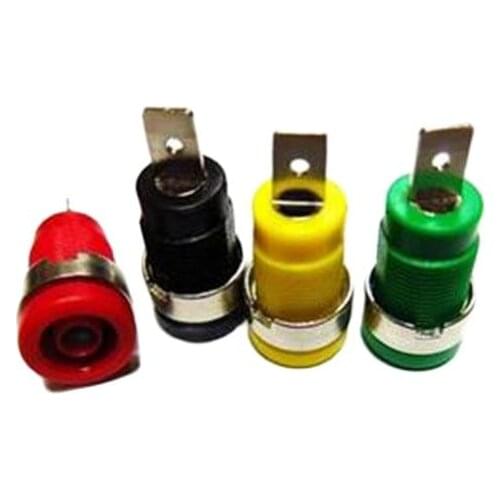 10pcs high quality high voltage high pressure safety type 4mm solid copper plated with nickel panel hole Safety Pannel Socket