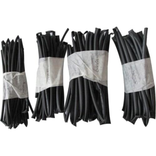 4*1 Meter Lenghts Heat Shrinking Tubing Black Tube 3mm 4mm 5mm 6mm Equipment Set