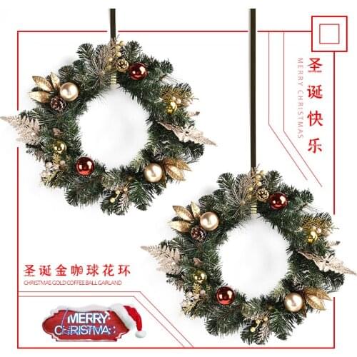 Christmas decoration pendant 40cm garland rattan door hanging shopping mall window hotel scene arrangement garland ornaments