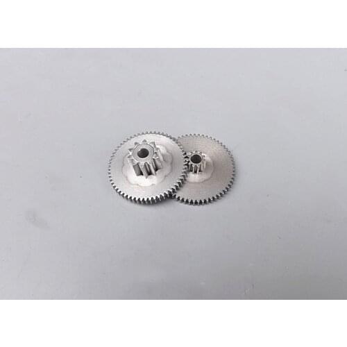 57 Teeth Precision Metal Motor Gear Wheel 0.3 Modulus with Small 10 /11 Teeth 2mm Hole Diameter Speed Reduction Gearbox