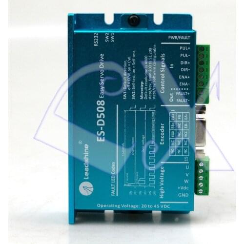 Freeshipping Original Leadshine Easy Servo Drive ES-D508 CNC DSP Closed-Loop Stepper Drive 8A 20-50VDC