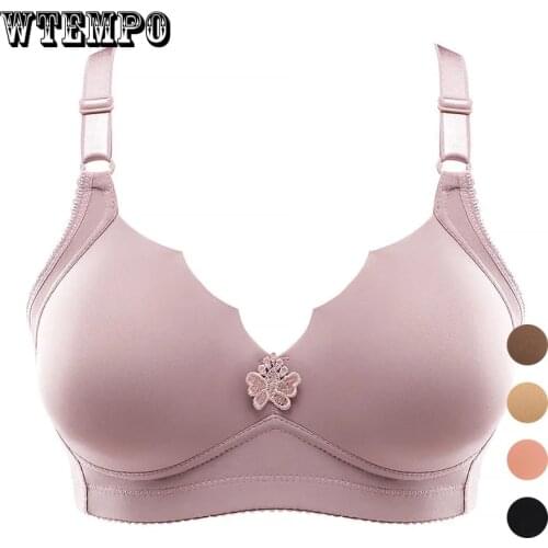 46 B C Plus Size Bras Women Push Up Bra Large Breast Thin Sexy Gathered Bralette Woman Bra Bras