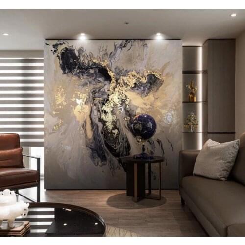 CJSIR Custom 3d Wallpaper Mural New Chinese Style Abstract Golden Artistic Conception Landscape Papel De Parede 3d Wallpaper