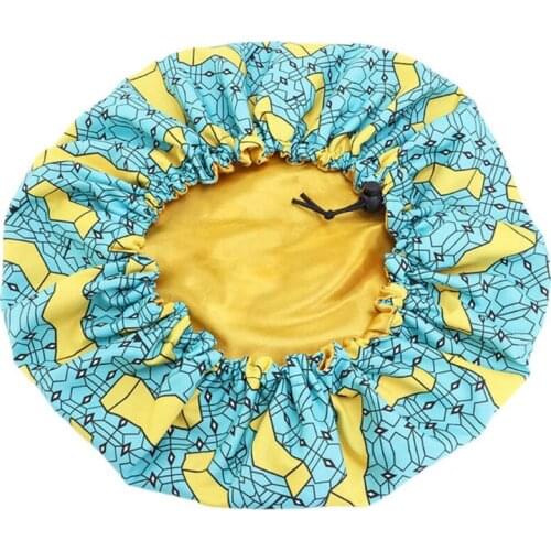 Kids Satin Bonnet Night Sleep Cap Double Layer Reversible Adjustable Turban Hat 50JB