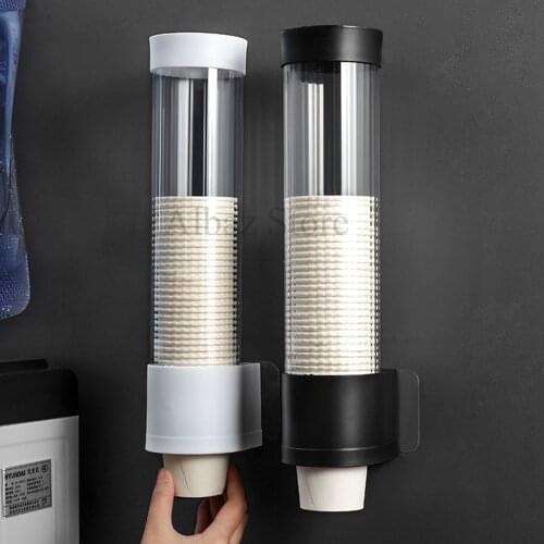 Water Dispenser Wall Mounted Automatic Cup Storage Rack Cups Container for Disposable Paper Cups Dispenser Plastic Cup Holder