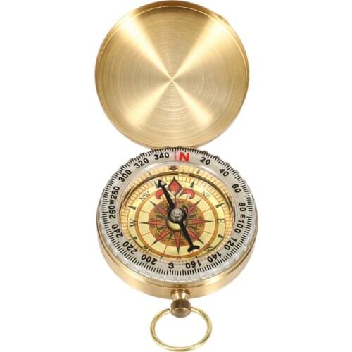 Classic Brass Pocket Watch Style Camping Compass