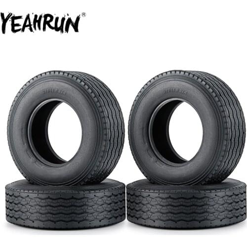 YEAHRUN Tamiya Wheels Tires 28mm Rubber Tyre Wheel Tire for 1:14 Tamiya Wheel Rim Hubs RC Crawler Tow Drag Truck Parts