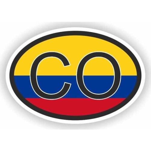 Creative Flag COLOMBIA CO Car Sticker Accessories PVC Decal,14CM*9.3CM