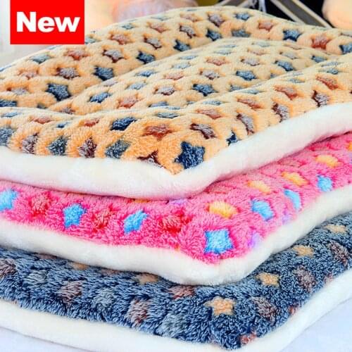 Dog Bed Pet Cushion Blanket Soft Fleece Cat Cushion Puppy Chihuahua Sofa Mat Pad For Small Large Dogs
