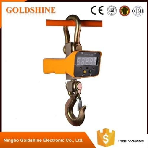 Cast aluminum housing front panel 5-Digit LED display digital crane scale Overload warning wireless remote control crane scale