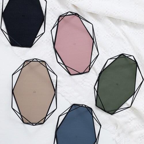 Geometric Cosmetic Tray PU Leather Fruit Jewelry Display Storage Plate Key Organizer Desktop Ornament