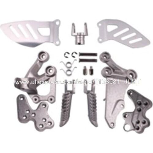 Motorcycle Front Silver / Black Footrest Brackets GSXR600 2006 - 2010 fit SUZUKI GSXR 600 750 Foot Rest