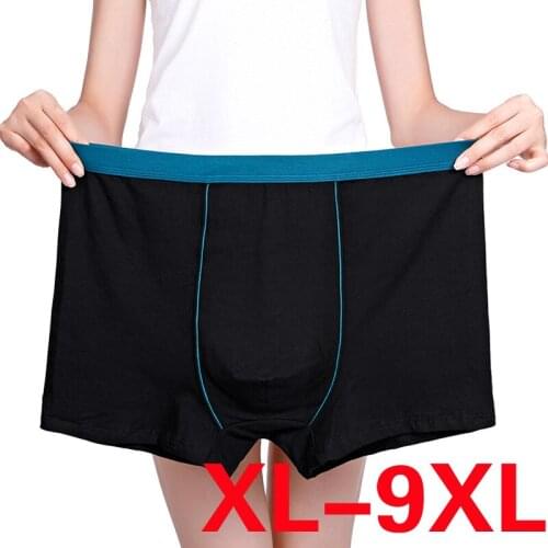Mens Boxers shorts Underwear Men Sexy Oversized Boxers Cotton Comfortable Boxer Fat guy 150kg Man Boxershorts Plus Size XL-9XL