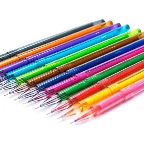 12 Pcs/Box Candy Colorful Ink Diamond Text Maker Gel Pen Set Whole School Supplies 0.5 mm Colored Stationery Writing Pen For kid