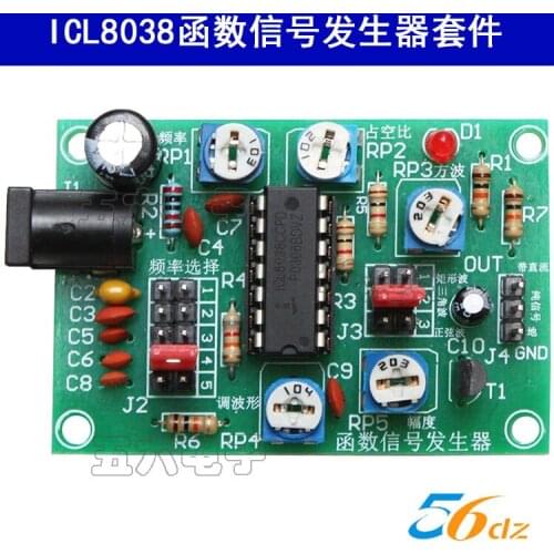 ICL8038 Function Signal Generator Kit Multiplex Waveform Electronic Parts Production Training DIY
