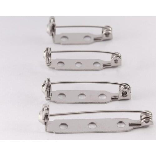 New Gold/Bronze Plated Brooch Base Back Bar Badge Holder Safe Lock Brooch Pins DIY Jewelry Findings Jewelry Accessories 20-32mm