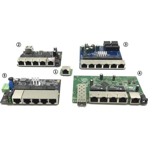 Industrial Ethernet Switch Module 5/6/8 Ports Unmanaged10/100/1000mbps OEM Auto-sensing Ports PCBA board OEM Motherboard