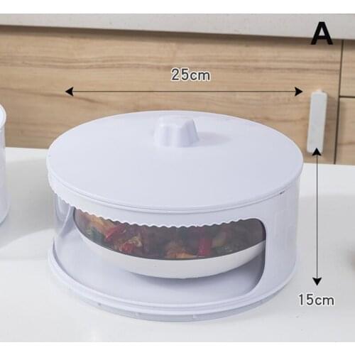 Transparent Stackable Food Insulation Cover Dustproof Portable for Home Kitchen E7