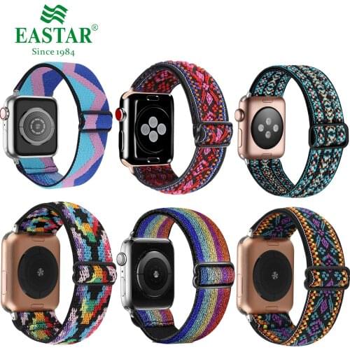 Elastic Solo Loop For Apple watch band 44mm 40mm 38mm 42mm Fabric Nylon Elastic belt bracelet iWatch series 3 4 5 se 6 strap