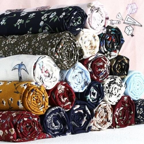 Print Chiffon Seersucker Poly DIY Fabric for Dress Blouse Scarf
