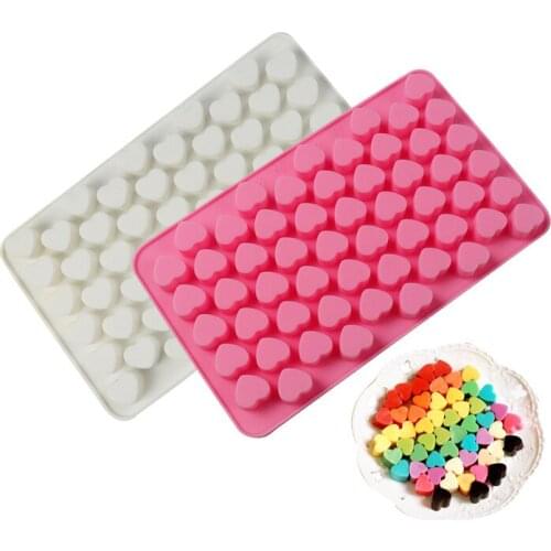 52 Grids Silicone Mold Small Love Heart Shape Cake Mold Kitchen DIY Jelly Chocolate Cookies Molds Bakery Silicone Mold Cake Tool