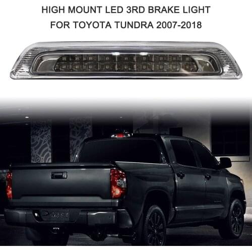 High Mount Stop Light Black Housing LED Rear 3rd Brake Light Cargo Lamp Replacement for Toyota Tundra 2007-2018