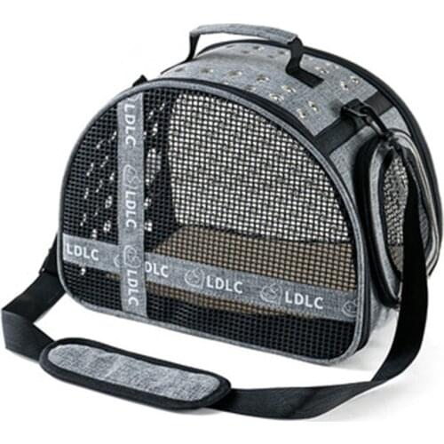 Pet Shoulder Bag Breathable Mesh Messenger Bag Portable Carrier Bag For Small Dogs Cat Travel Folding Backpack Cat Accessories
