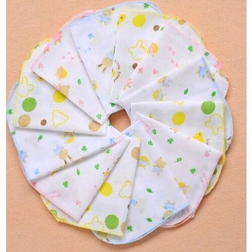 Y304 Baby products gauze small squares towel Nursing cotton printed double small handkerchief wash a face towel 25*25 cm