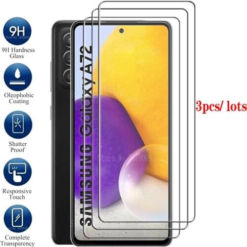 3pcs protective glass samsun A72 A 72 phone glass for samsung galaxy a72 5G 6.7'' SM-A726B/DS screen protector full cover film