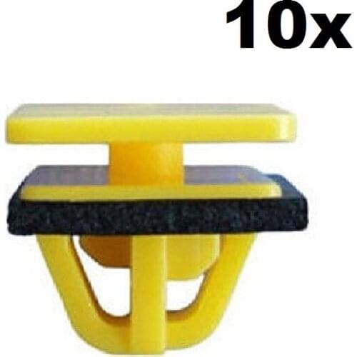 10x Fit FOR Hyundai Accent, Santa Fe, Tiburon OEM #87758-35000 Rocker Moulding Clip With Sealer 14x19x10mm