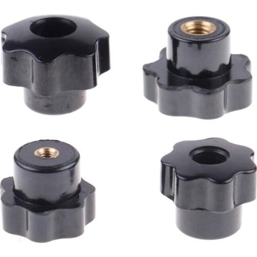 1PC Male Thread Star Shaped Head Clamping Nuts Knob For Industry Equipment Plastic Carbon Steel Galvanization M4/M5/M6/M8