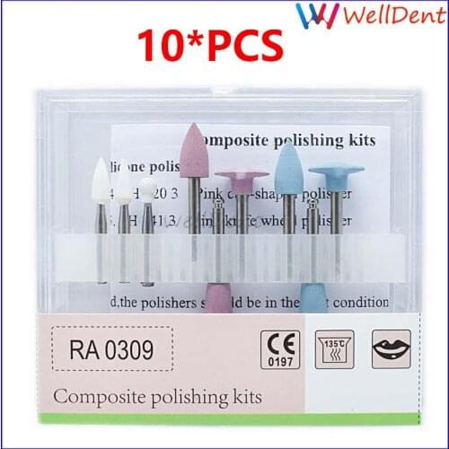 10 Boxes Dental Resin Composite Polishing Burs Light-cured Pilisher Kit Ra 0309 For Low Speed Handpiece