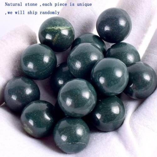 10 pieces/lot Moss Agate Ball Undrill 18mm Bead Mini Crystal Figurine Crafts Sphere Chakra Healing Reiki Carving Home Decorative