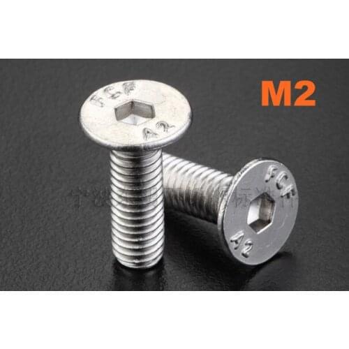 1000pcs/lot M2*3/4/5/6/8/10/12/14/15/16/18/20/22/25/28/30/32/35/38/40 DIN7991 Stainless steel hex socket countersunk head screw