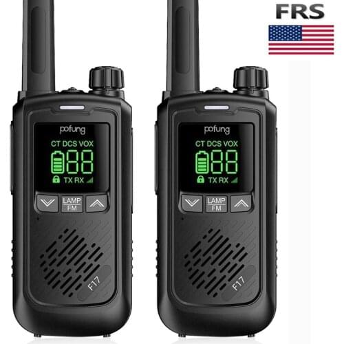 2PCS BAOFENG Pofung BF-T17 FRS Two Way Radio License Free 0.5W 1500mAh Battery 22CH Handsfree Walkie Talkie USB Charging F17