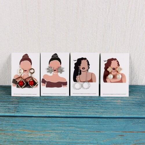 Mix Patterns 6x9cm 100pcs/Lot Fashion Women Jewelry Display Card Ear Stud Drop Earring Packaging Card Holders Top Grade Paper